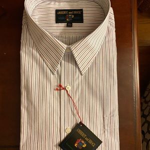 Men’s New Long Sleeve Dress shirt. Amherst and Brock. 18 1/2. 32/33